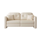 Modern beige sofa for living room, 62.2 inches wide with contemporary design